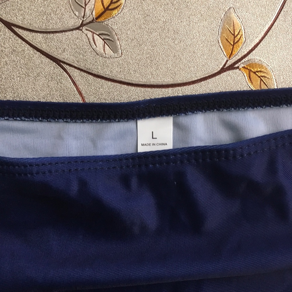 Blue Floral Two Piece Halter Swimsuit - Picture 7 of 7